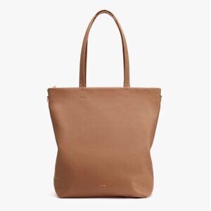 NWOT Cuyana Tall Easy Zipper Tote Caramel